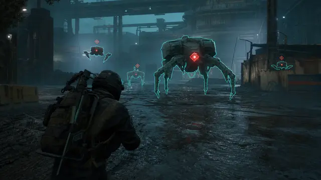 Arc Raiders ARC enemy ESP highlighting patrol units and weakpoint markers