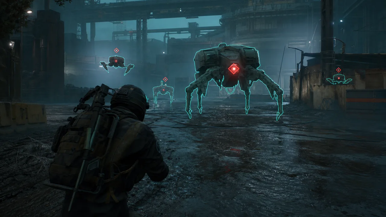 Arc Raiders ARC enemy ESP highlighting patrol units and weakpoint markers