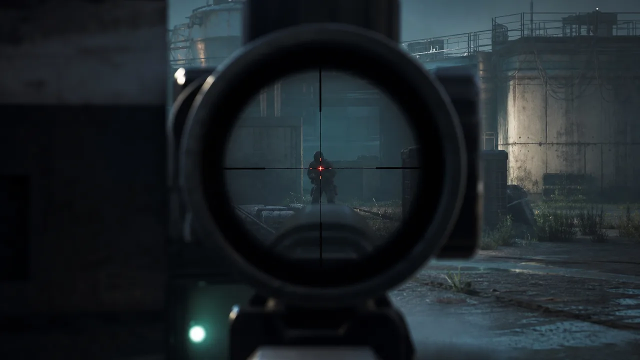 Trigger gate visualization aligned with crosshair on target silhouette