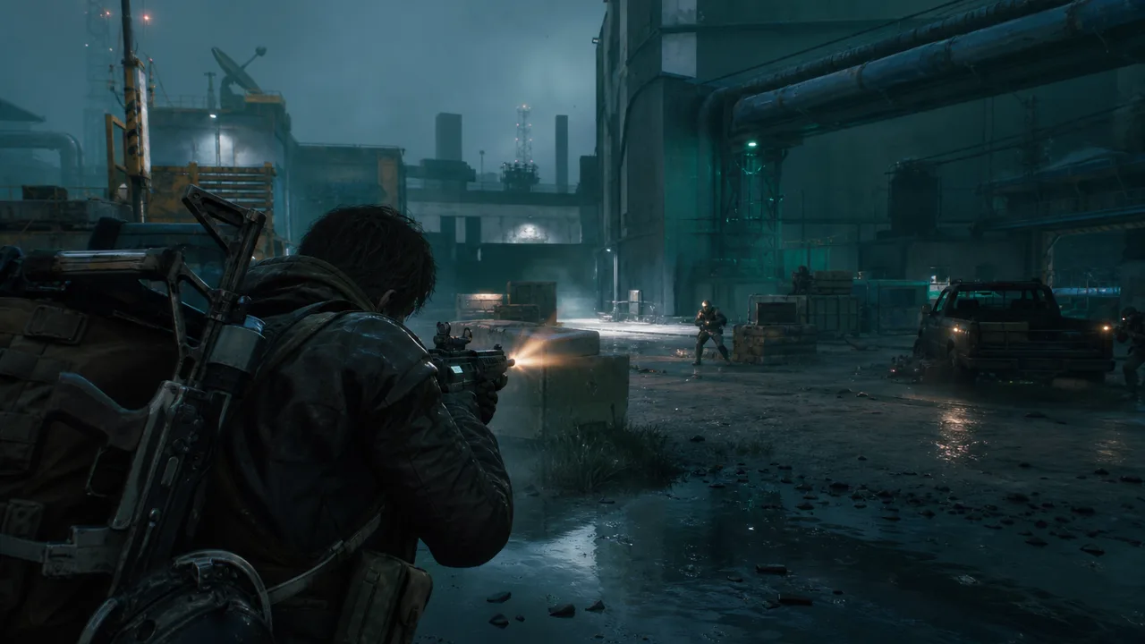 ARC Raiders Season 1 urban firefight with AR and SMG loadout